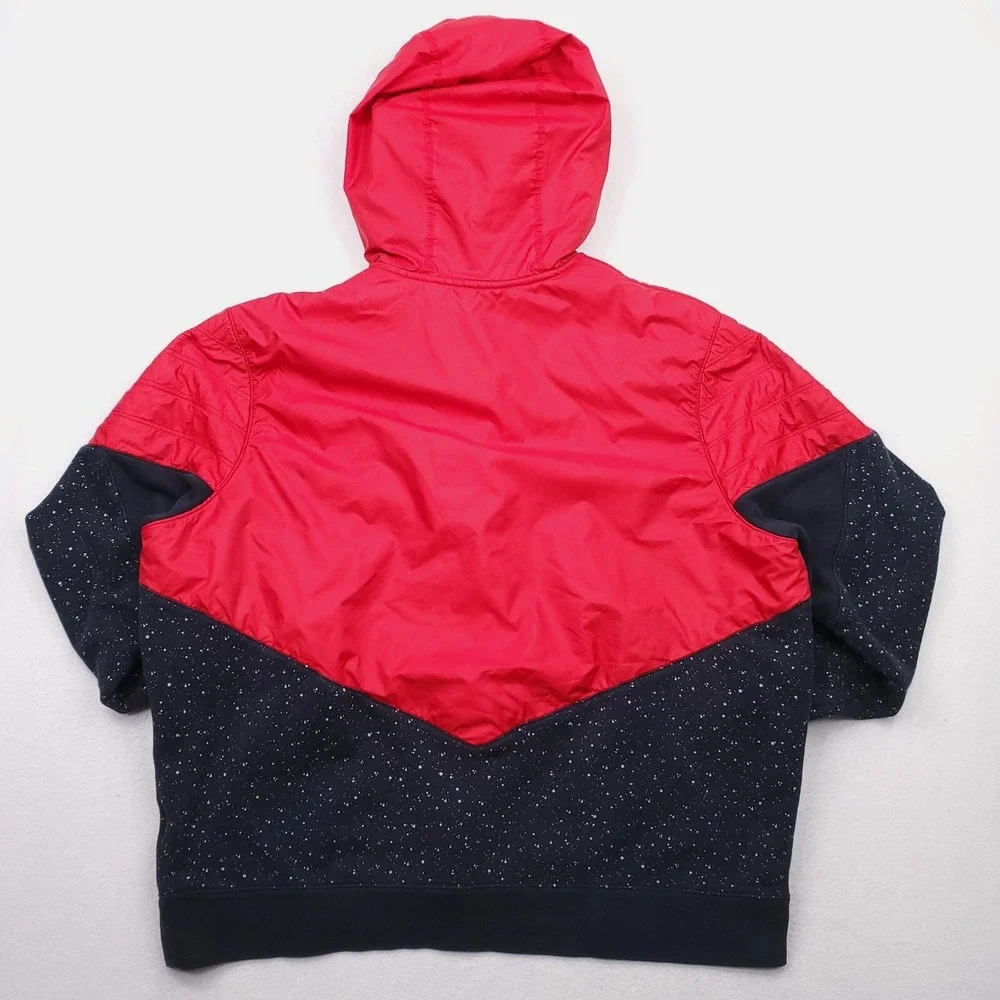 Vintage Nike Air Windrunner Hoodie Men XXL Black Red BRED Galaxy Jacket Full Zip